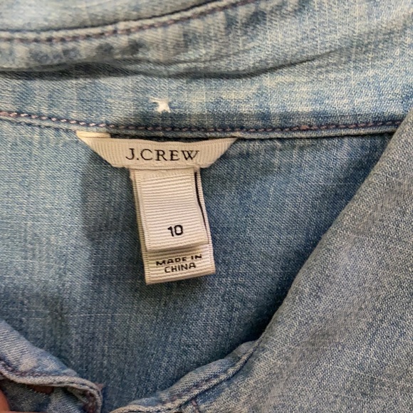 J Crew Lightweight Denim Top - Picture 2 of 2